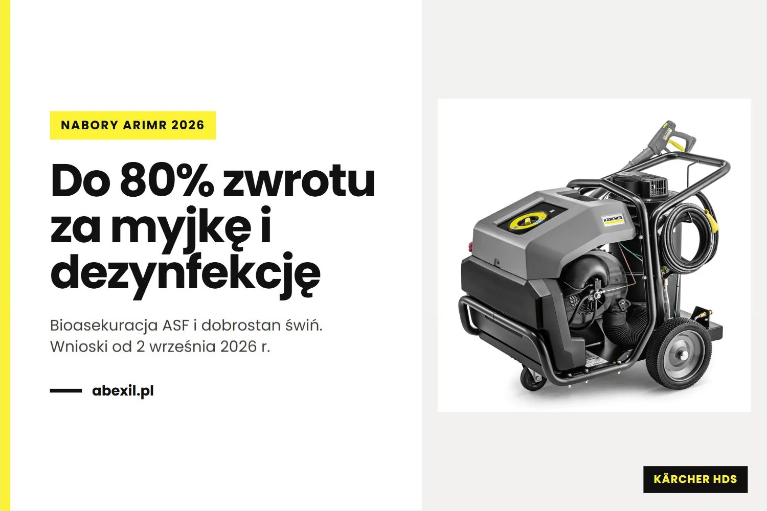 Dofinansowanie ARiMR 2026 na myjki i dezynfekcję