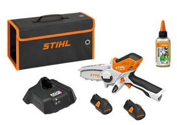 STIHL GTA 26 – przecinarka akumulatorowa, Zestaw: 2× AS 2 + AL 1