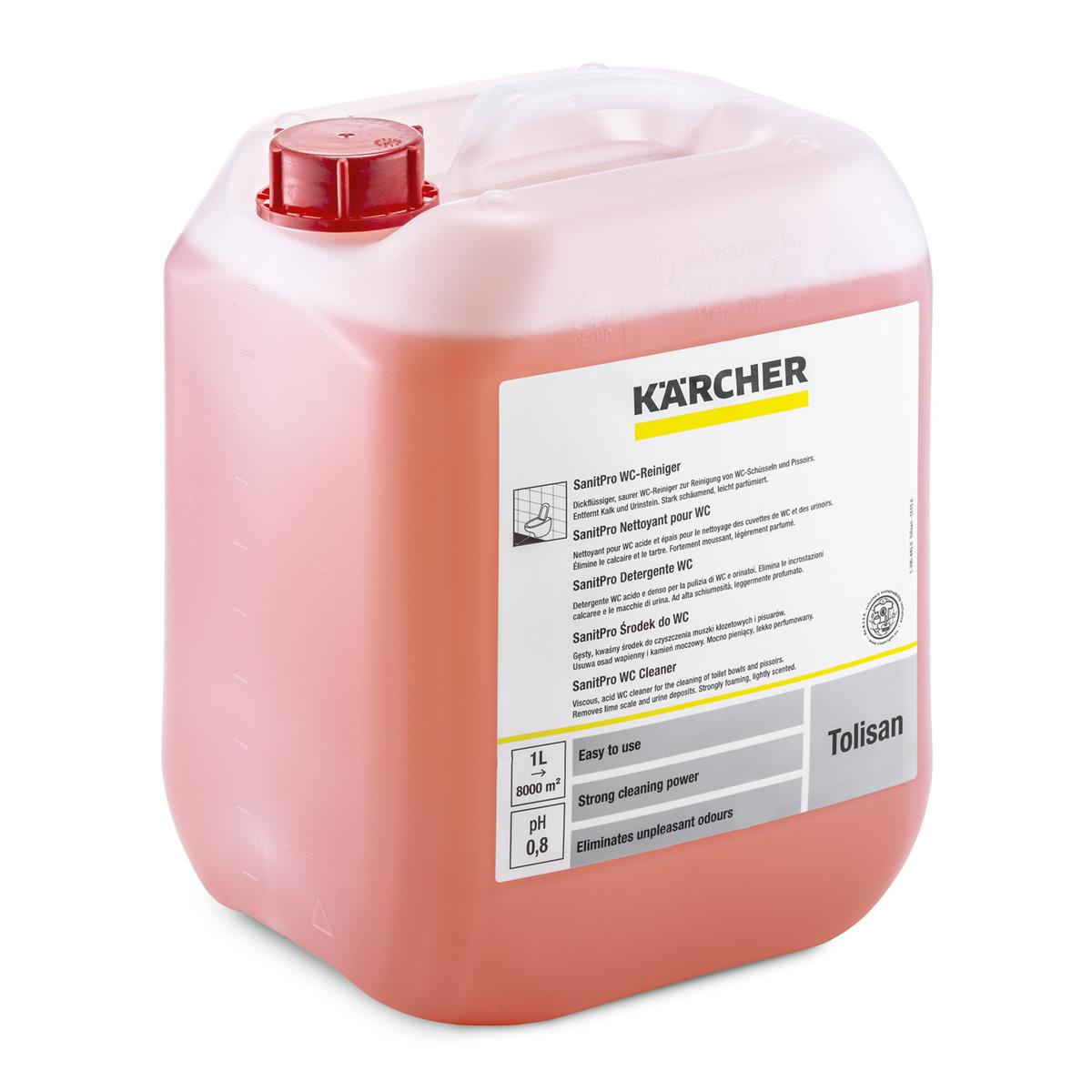 Karcher TOLISAN do czyszczenia WC 10L - gęsty płyn do usuwania kamienia