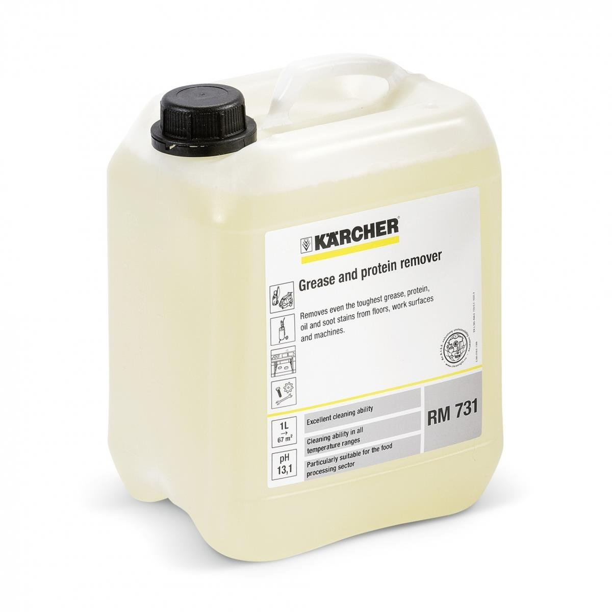Karcher RM 731 Rozpuszczalnik tłuszczy i białek 5L - skuteczność w usuwaniu trudnych zabrudzeń