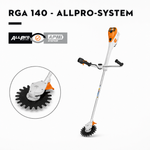 STIHL RGA 140 – profesjonalna kosa akumulatorowa z nożycami obrotowymi 230 mm, System AP