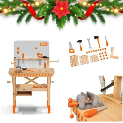 Drewniany stół warsztatowy dla dzieci