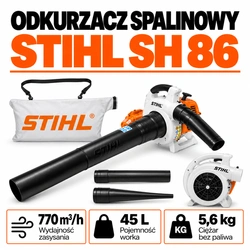 STIHL SH 86 – odkurzacz ogrodowy spalinowy, 1,1 KM