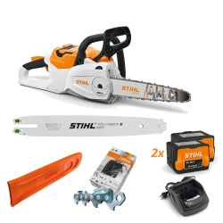 STIHL MSA 80 C-B – pilarka akumulatorowa, Zestaw: 2× AK 30S + AL 101