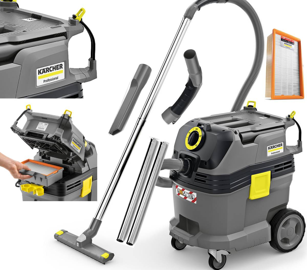 ODKURZACZ UNIWERSALNY 1380W NT 30/1 Tact L KARCHER - moc i efektywność
