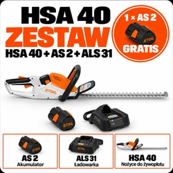 STIHL HSA 40 Nożyce akumulatorowe 50 cm + 2 × AS 2 + AL 1 – STIHL ZESTAW