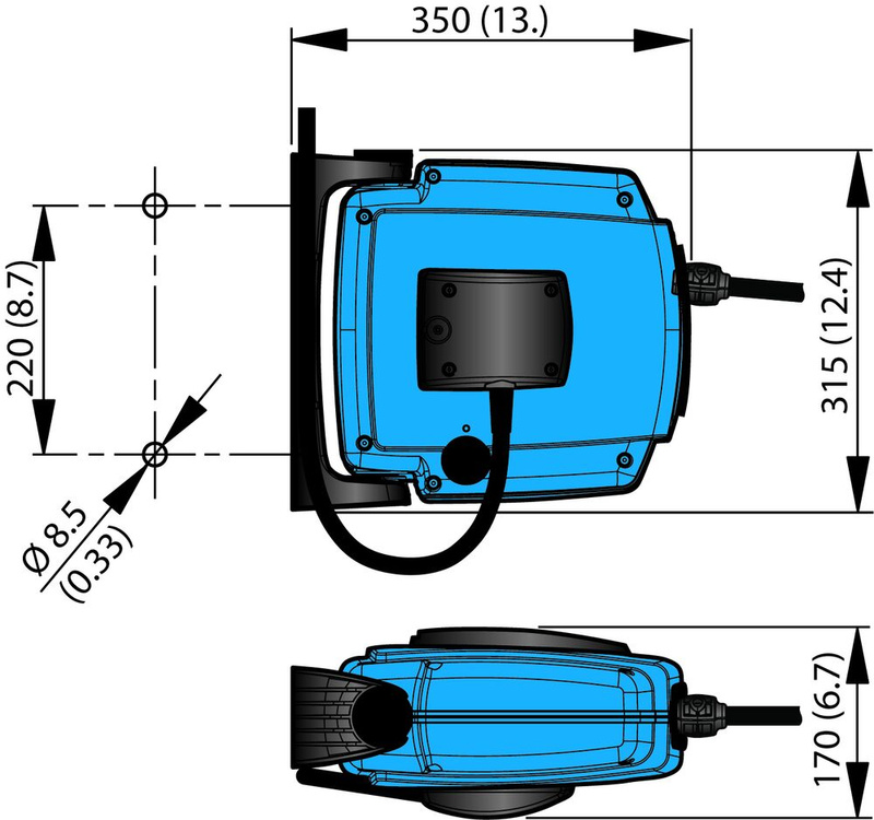 Zwijacz węża pneumatycznego H20 12m śr. 6mm 1/4" BSP Nederman
