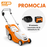 STIHL Kosiarka akumulatorowa RMA 239 – 37 cm, zestaw  AK 20 + AL 101