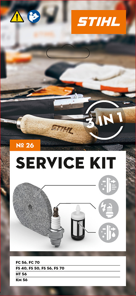 STIHL Zestaw serwisowy nr 26 do FS 40, 50, 56, 70, HT 56, KM 56 - wysoka jakość komponentów