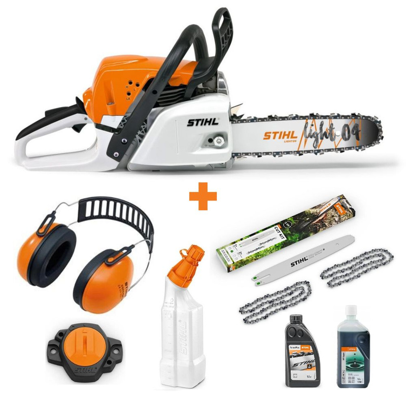 STIHL MS 251 RS Pro 35cm – Cut Kit 4, Smart Connector, nauszniki, pojemnik i zestaw olejów