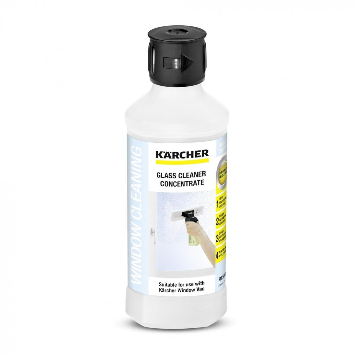 KONCENTRAT DO CZYSZCZENIA SZYB RM500 0,5l KARCHER - skuteczność w czyszczeniu