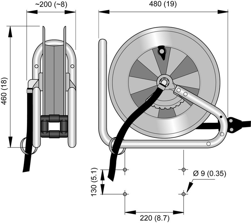 Zwijacz węża 893 do oleju 10m 1/2" Nederman