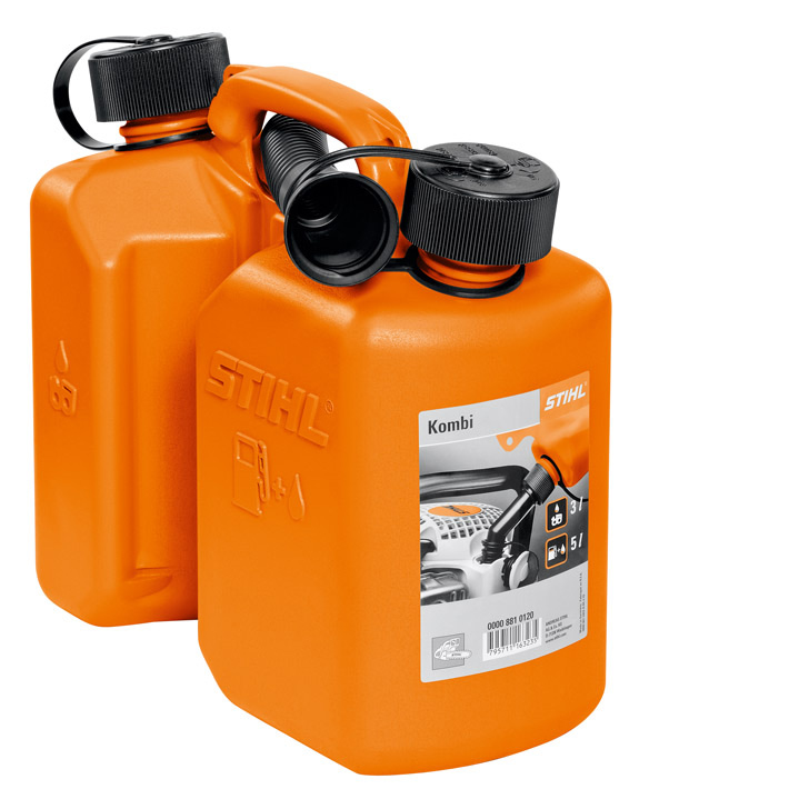 STIHL kanister KOMBI pomarańczowy 3l paliwa - funkcjonalność i bezpieczeństwo
