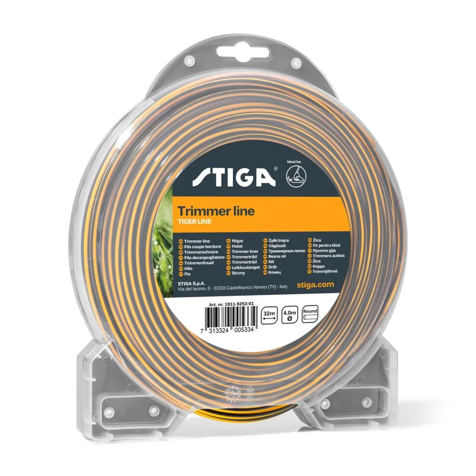 STIGA Żyłka tnąca tiger okrągła blister 4,0 / 32m - wysoka wydajność cięcia