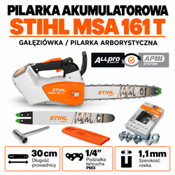 STIHL MSA 161 T – pilarka akumulatorowa, prowadnica 30 cm