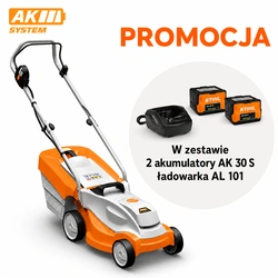 STIHL RMA 235 – kosiarka akumulatorowa 33 cm + 2× AK 30 S + AL 101 (zestaw)