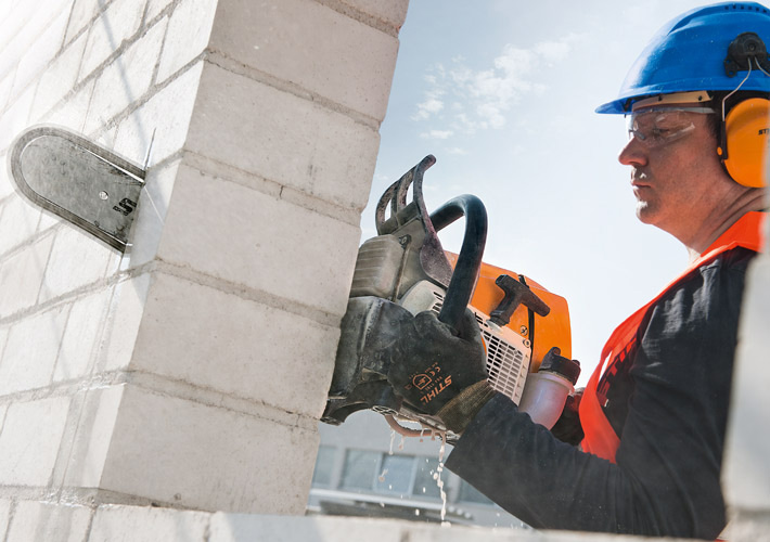 Stihl pilarka do żeliwa GS 461 [Moc 5,8 KM] - przyłącze wody