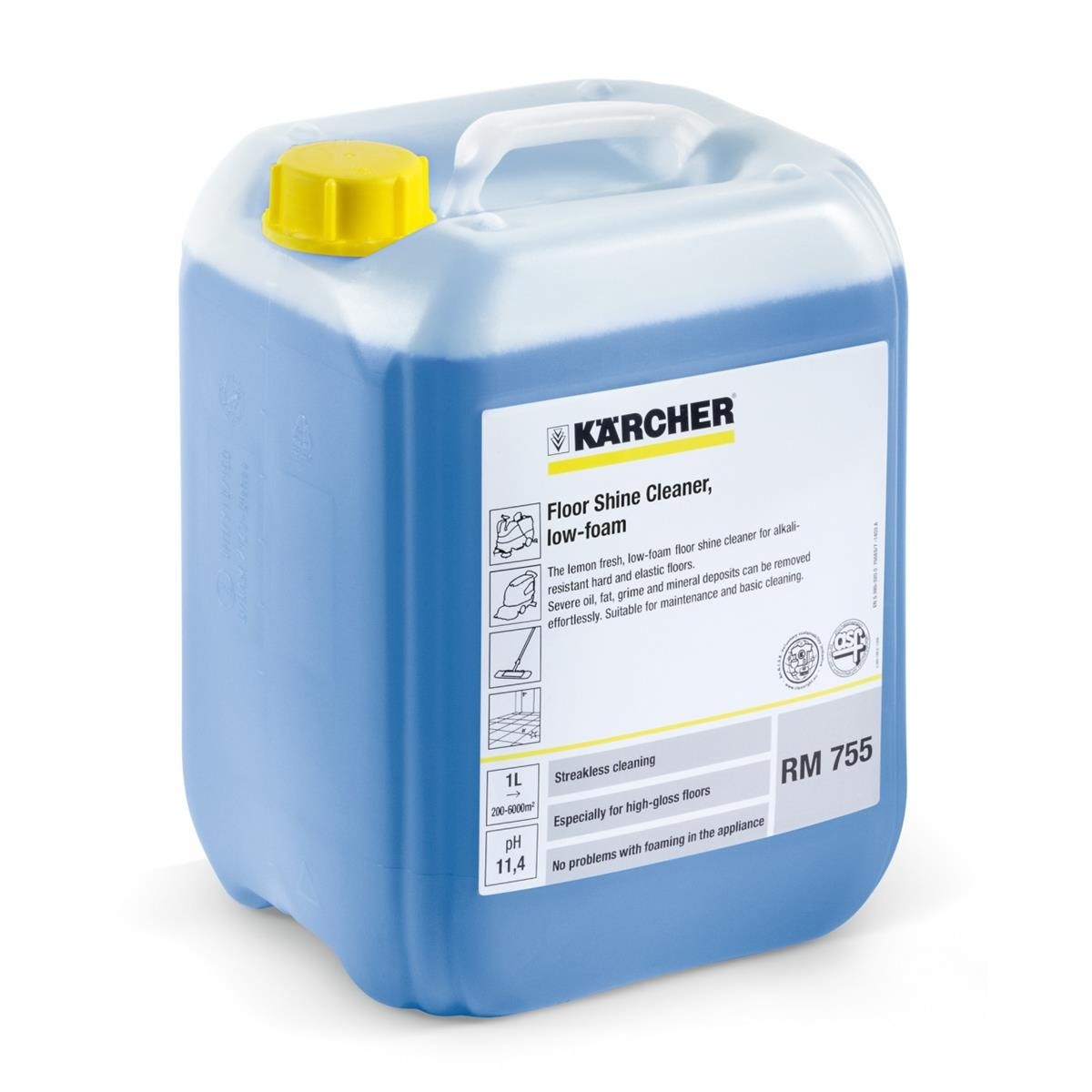 Karcher RM 755 ES Niskopieniący środek, 10L - wysoka wydajność i niskopieniące właściwości