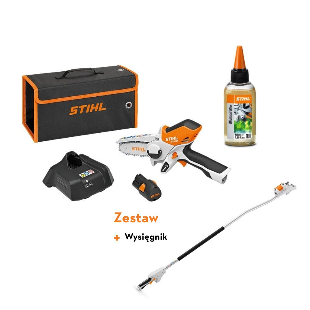 Stihl Zestaw GTA 26 + AS 2 + AL 1 + Wysięgnik - wydajność cięcia i ergonomiczny design