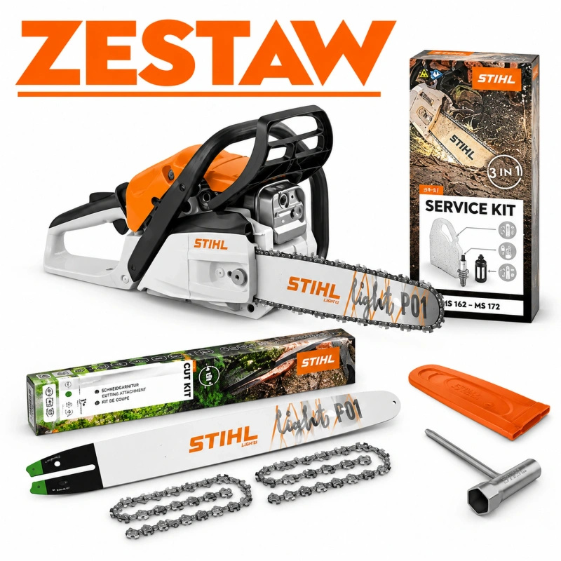 STIHL MS 162 PM3 35 cm + zestaw serwisowy + prowadnica + 2 łańcuchy – STIHL ZESTAW