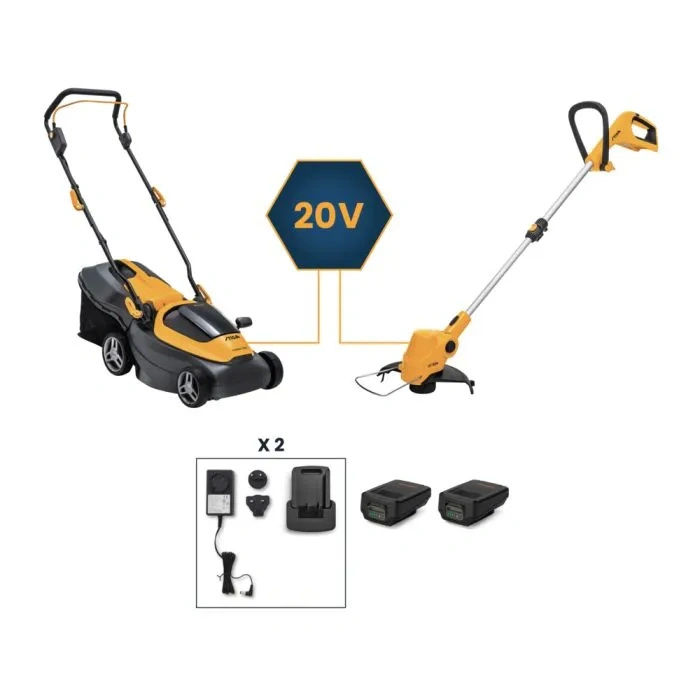 STIGA Collector 136e + GT 100e – kosiarka akumulatorowa + podkaszarka, zestaw 20V