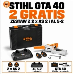 STIHL GTA 40 Przecinarka akumulatorowa + 2 × AS 2 + AL 5-2 + walizka – STIHL ZESTAW