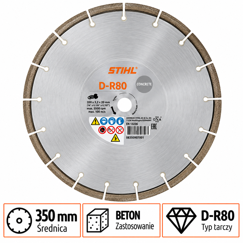 STIHL Tarcza diamentowa, D-R80 Ø 350mm/14"