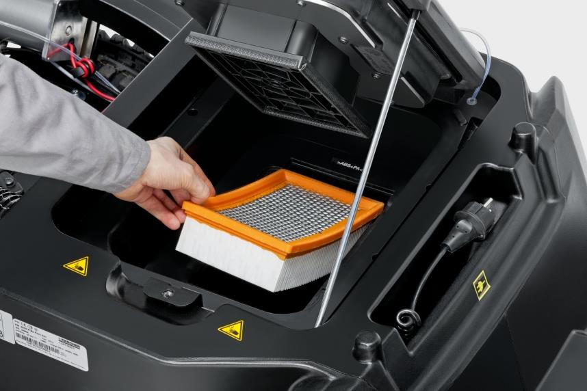 Karcher zamiatarka KM 90/60 R Bp Pack Adv - automatyczne oczyszczanie filtra