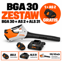 STIHL BGA 30 Dmuchawa akumulatorowa 5 N, 43 m/s + 2 × AS 2 + ALS 31 – STIHL ZESTAW