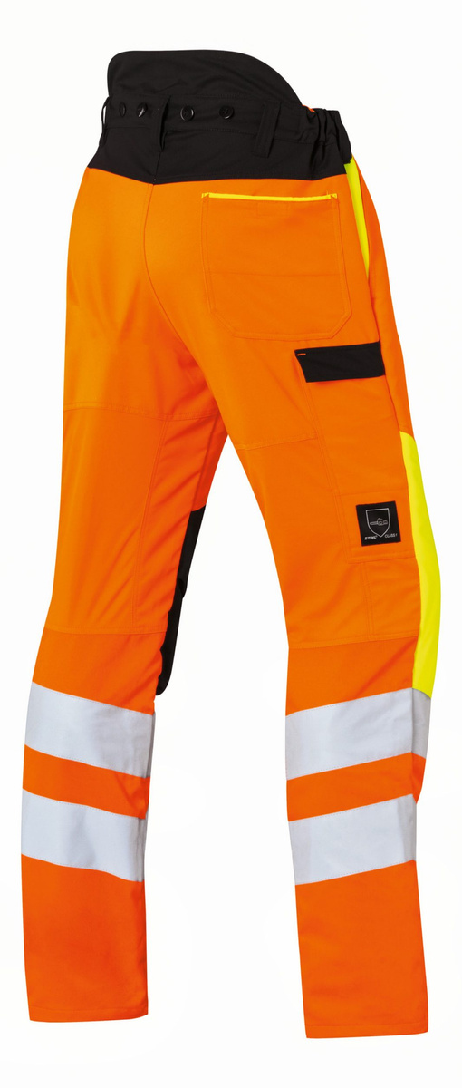 STIHL Protect MS Pomarańczowe Spodnie Ochronne Do Pilarki - ochrona przed przecięciem i wygoda noszenia