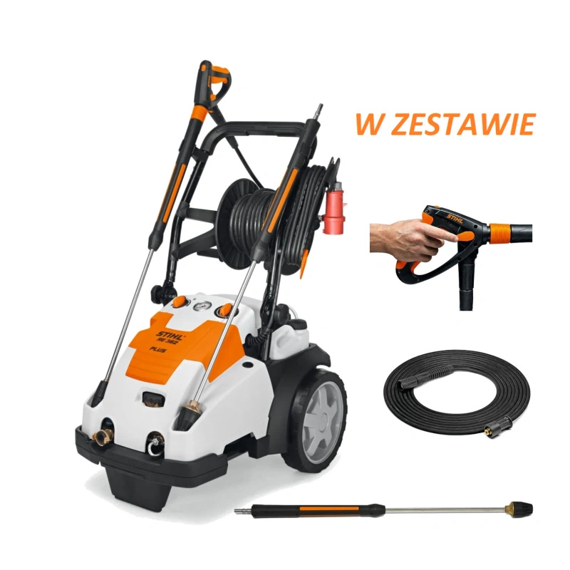 STIHL RE 362 PLUS – myjka wysokociśnieniowa, bęben na wąż, 1000 l/h, 250 bar