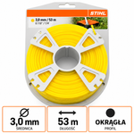 STIHL Żyłka tnąca okrągła 3,0 mm x 53 m żółta