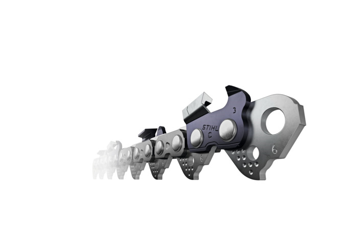 STIHL Łańcuch do pilarek 3/8” Hexa (RH), 1,6 mm, 50 cm - łatwe ostrzenie