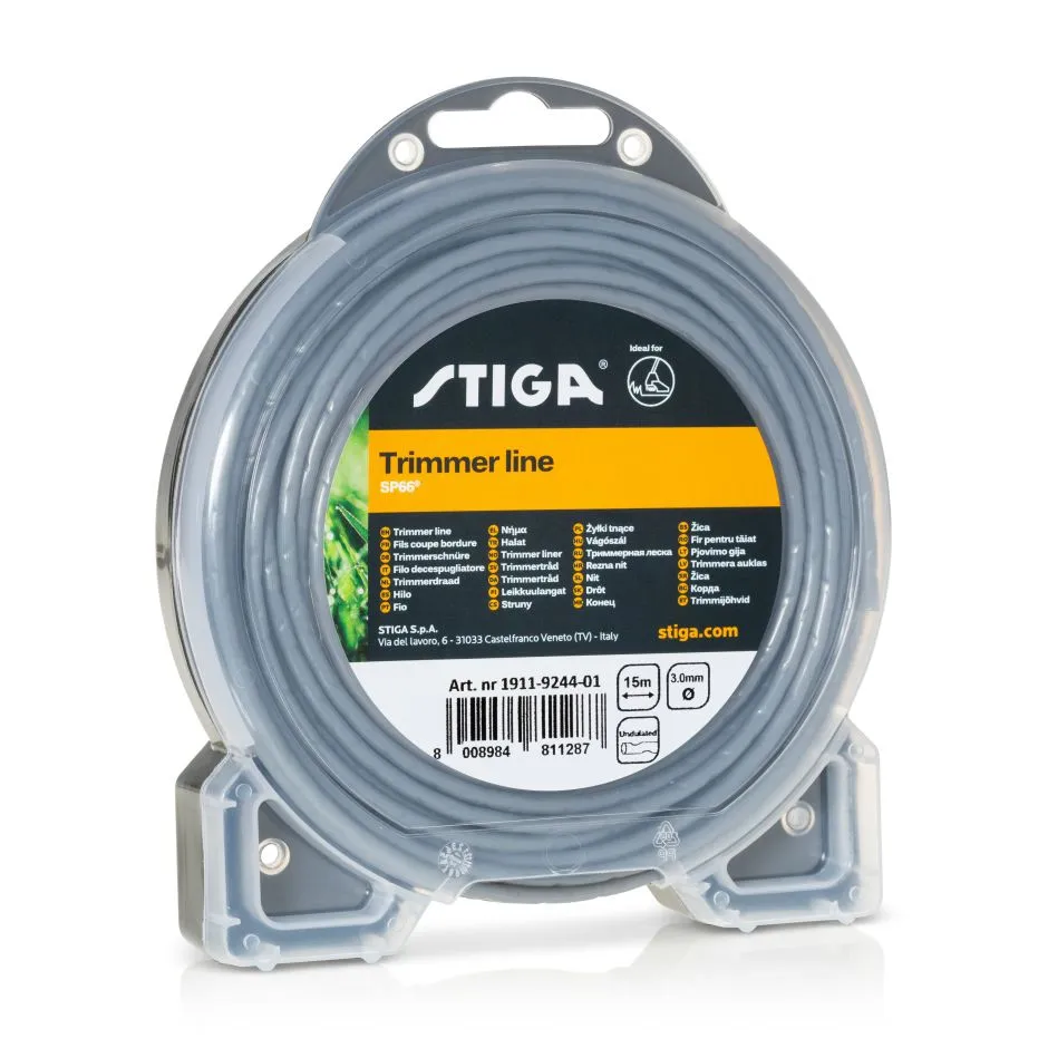 STIGA Żyłka tnąca karbowana 3,0mm / 15mb - wytrzymałość i efektywność