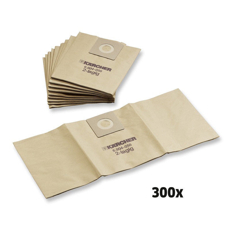 Karcher Papierowe torebki filtracyjne, 300 szt., NT 25, NT 35, NT 45, NT 361, NT 561, NT 611
