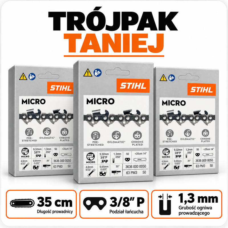 STIHL Łańcuch 3/8" 1,3 Picco Micro 3 / 50 ogniw