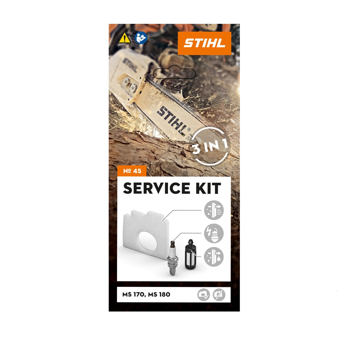 STIHL Zestaw serwisowy 45 - MS 170/180 2-MIX - kompleksowa konserwacja