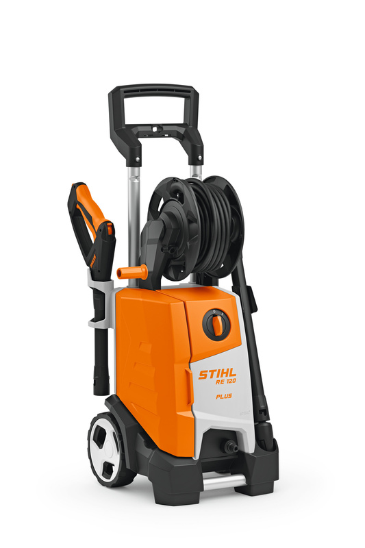 STIHL RE 120 PLUS – myjka wysokociśnieniowa, bęben na wąż, 400 l/h, 160 bar