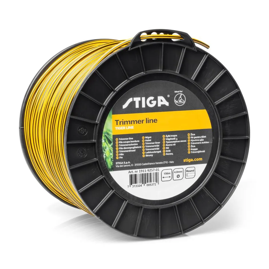STIGA Żyłka tnąca tiger okrągła blister 4,0 / 156m - wydajność cięcia i odporność
