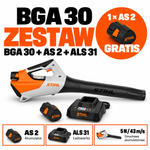 STIHL BGA 30 Dmuchawa akumulatorowa 5 N, 43 m/s + 2 × AS 2 + ALS 31 – STIHL ZESTAW