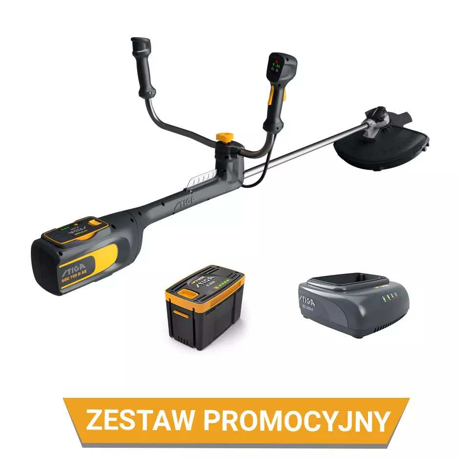STIGA Kosa akumulatorowa BC 700e B Zestaw promocyjny z E 440 i EC 415 S - wygoda i wydajność