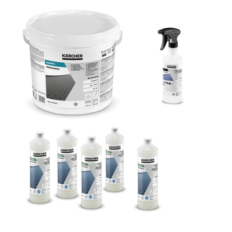 KARCHER Proszek do prania 10kg+odplamiacz+ płyn do płukania 1Lx5
