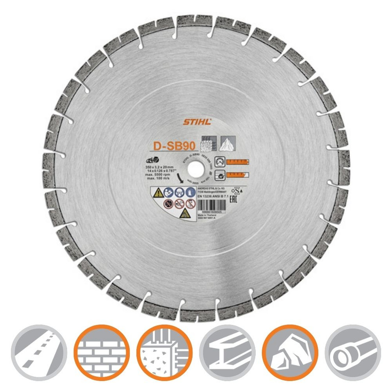 Tarcza tnąca STIHL D-SB90 Ø350 mm (14") – wydajna i trwała