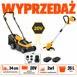 STIGA Collector 136e + GT 100e – kosiarka akumulatorowa + podkaszarka, zestaw 20V
