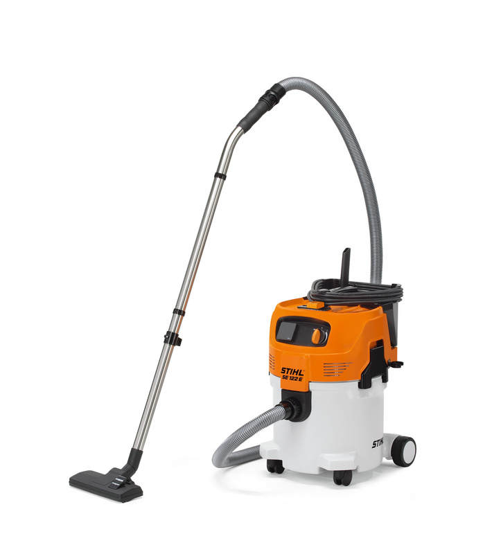 STIHL SE 122 E – odkurzacz przemysłowy, 1,5 kW, adapter do elektronarzędzi