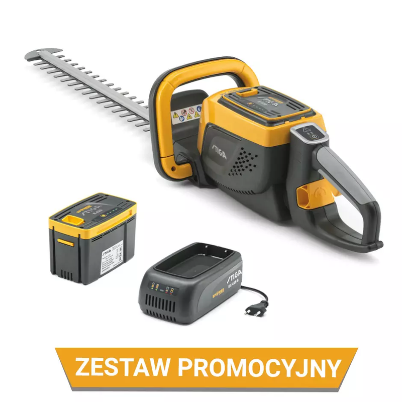STIGA HT 500e – sekator akumulatorowy, zestaw