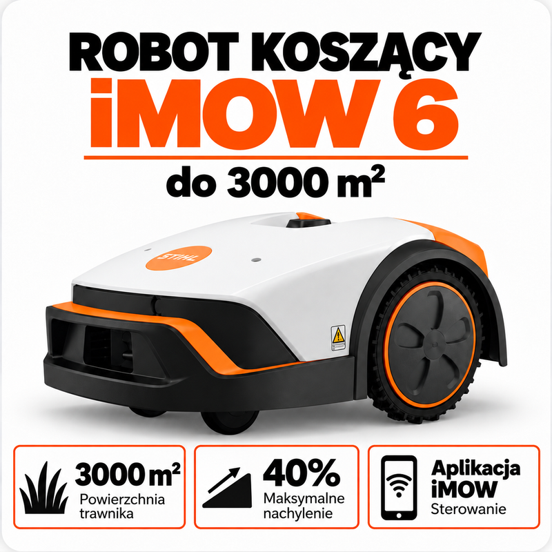STIHL iMOW 6 Robot koszący do 3000 m², 28 cm, Wi-Fi/Bluetooth