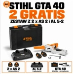 STIHL GTA 40 Przecinarka akumulatorowa + 2 × AS 2 + AL 5-2 + walizka – STIHL ZESTAW