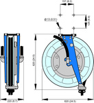 Zwijacz węża spawalniczego 876 tlen/LPG 3/8"-3/8" 15m Nederman