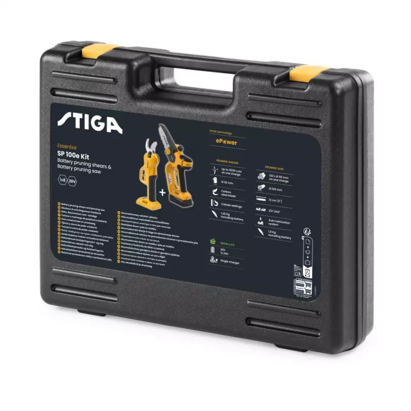 STIGA SP 100e – pilarka i sekator akumulatorowe, 2.0 Ah